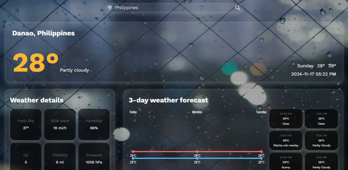 Weather App Website Image